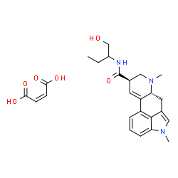 ChemSpider 2D Image | (8beta)-N-(1-Hydroxy-2-butanyl)-1,6-dimethyl-9,10-didehydroergoline-8-carboxamide (2Z)-2-butenedioate (1:1) | C25H31N3O6