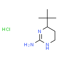 ChemSpider 2D Image | 4-(2-Methyl-2-propanyl)-1,4,5,6-tetrahydro-2-pyrimidinamine hydrochloride (1:1) | C8H18ClN3