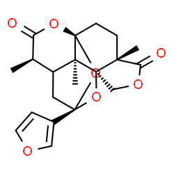 ChemSpider 2D Image | (1S,3R,6R,9R,12S,16R)-3-(3-Furyl)-6,12,16-trimethyl-2,8,14,17-tetraoxapentacyclo[7.6.1.1~3,9~.0~1,12~.0~5,16~]heptadecane-7,13-dione | C20H22O7