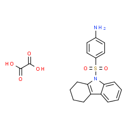 ChemSpider 2D Image | 4-(1,2,3,4-Tetrahydro-9H-carbazol-9-ylsulfonyl)aniline ethanedioate (1:1) | C20H20N2O6S