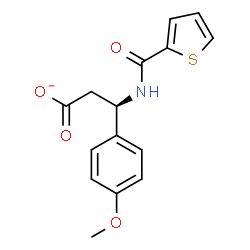 ChemSpider 2D Image | (3R)-3-(4-Methoxyphenyl)-3-[(2-thienylcarbonyl)amino]propanoate | C15H14NO4S