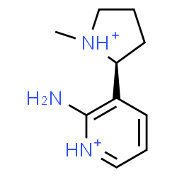 ChemSpider 2D Image | 2-Amino-3-[(2S)-1-methyl-2-pyrrolidiniumyl]pyridinium | C10H17N3
