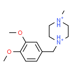 ChemSpider 2D Image | 1-(3,4-Dimethoxybenzyl)-4-methylpiperazinediium | C14H24N2O2