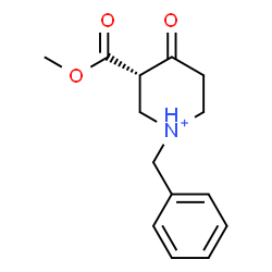 ChemSpider 2D Image | (3S)-1-Benzyl-3-(methoxycarbonyl)-4-oxopiperidinium | C14H18NO3