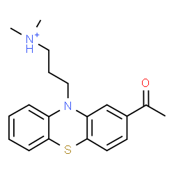 ChemSpider 2D Image | 3-(2-Acetyl-10H-phenothiazin-10-yl)-N,N-dimethyl-1-propanaminium | C19H23N2OS