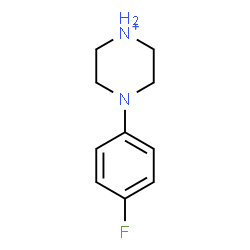 ChemSpider 2D Image | 4-(4-Fluorophenyl)piperazin-1-ium | C10H14FN2