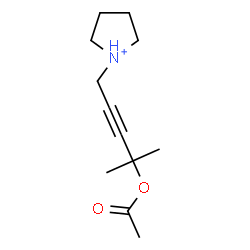 ChemSpider 2D Image | 1-(4-Acetoxy-4-methyl-2-pentyn-1-yl)pyrrolidinium | C12H20NO2