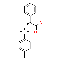 ChemSpider 2D Image | (2S)-{[(4-Methylphenyl)sulfonyl]amino}(phenyl)acetate | C15H14NO4S