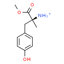 ChemSpider 2D Image | (2S)-3-(4-Hydroxyphenyl)-1-methoxy-2-methyl-1-oxo-2-propanaminium | C11H16NO3