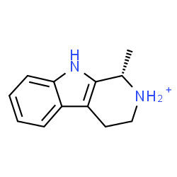 ChemSpider 2D Image | (1S)-1-Methyl-2,3,4,9-tetrahydro-1H-beta-carbolin-2-ium | C12H15N2