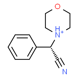 ChemSpider 2D Image | 4-[(S)-Cyano(phenyl)methyl]morpholin-4-ium | C12H15N2O