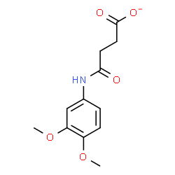 ChemSpider 2D Image | 4-[(3,4-Dimethoxyphenyl)amino]-4-oxobutanoate | C12H14NO5
