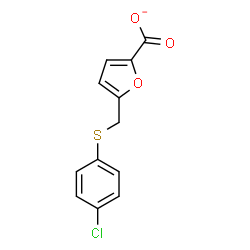 ChemSpider 2D Image | 5-{[(4-Chlorophenyl)sulfanyl]methyl}-2-furoate | C12H8ClO3S