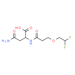 ChemSpider 2D Image | N~2~-[3-(2,2-Difluoroethoxy)propanoyl]asparagine | C9H14F2N2O5