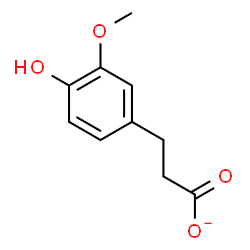 ChemSpider 2D Image | 3-(4-Hydroxy-3-methoxyphenyl)propanoate | C10H11O4