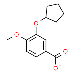 ChemSpider 2D Image | 3-(Cyclopentyloxy)-4-methoxybenzoate | C13H15O4