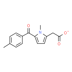 ChemSpider 2D Image | [1-Methyl-5-(4-methylbenzoyl)-1H-pyrrol-2-yl]acetate | C15H14NO3