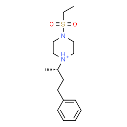 ChemSpider 2D Image | 4-(Ethylsulfonyl)-1-[(2S)-4-phenyl-2-butanyl]piperazin-1-ium | C16H27N2O2S