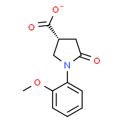 ChemSpider 2D Image | (3R)-1-(2-Methoxyphenyl)-5-oxo-3-pyrrolidinecarboxylate | C12H12NO4