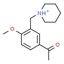ChemSpider 2D Image | 1-(5-Acetyl-2-methoxybenzyl)piperidinium | C15H22NO2