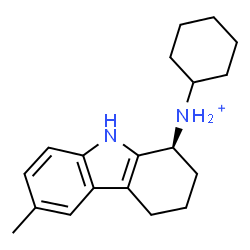ChemSpider 2D Image | (1S)-N-Cyclohexyl-6-methyl-2,3,4,9-tetrahydro-1H-carbazol-1-aminium | C19H27N2