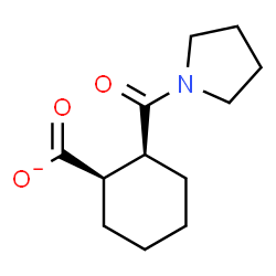 ChemSpider 2D Image | (1R,2S)-2-(1-Pyrrolidinylcarbonyl)cyclohexanecarboxylate | C12H18NO3