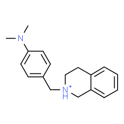 ChemSpider 2D Image | 2-[4-(Dimethylamino)benzyl]-1,2,3,4-tetrahydroisoquinolinium | C18H23N2