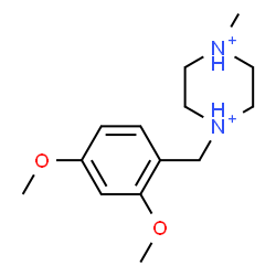 ChemSpider 2D Image | 1-(2,4-Dimethoxybenzyl)-4-methylpiperazinediium | C14H24N2O2