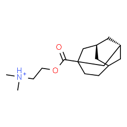 ChemSpider 2D Image | N,N-Dimethyl-2-{[(1R,8S)-tricyclo[4.3.1.1~3,8~]undec-3-ylcarbonyl]oxy}ethanaminium | C16H28NO2