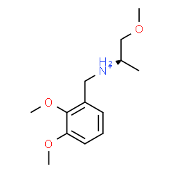 ChemSpider 2D Image | (2S)-N-(2,3-Dimethoxybenzyl)-1-methoxy-2-propanaminium | C13H22NO3