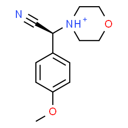 ChemSpider 2D Image | 4-[(S)-Cyano(4-methoxyphenyl)methyl]morpholin-4-ium | C13H17N2O2