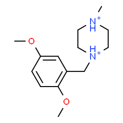 ChemSpider 2D Image | 1-(2,5-Dimethoxybenzyl)-4-methylpiperazinediium | C14H24N2O2