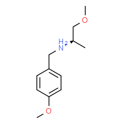 ChemSpider 2D Image | (2R)-1-Methoxy-N-(4-methoxybenzyl)-2-propanaminium | C12H20NO2