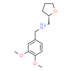 ChemSpider 2D Image | (3,4-Dimethoxyphenyl)-N-[(2S)-tetrahydro-2-furanylmethyl]methanaminium | C14H22NO3