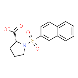 ChemSpider 2D Image | (2R)-1-(2-Naphthylsulfonyl)-2-pyrrolidinecarboxylate | C15H14NO4S