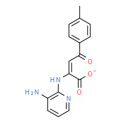 ChemSpider 2D Image | (2E)-2-[(3-Amino-2-pyridinyl)amino]-4-(4-methylphenyl)-4-oxo-2-butenoate | C16H14N3O3