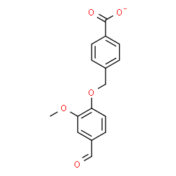ChemSpider 2D Image | 4-[(4-Formyl-2-methoxyphenoxy)methyl]benzoate | C16H13O5
