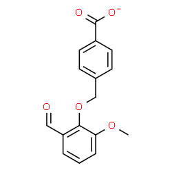 ChemSpider 2D Image | 4-[(2-Formyl-6-methoxyphenoxy)methyl]benzoate | C16H13O5