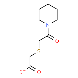 ChemSpider 2D Image | {[2-Oxo-2-(1-piperidinyl)ethyl]sulfanyl}acetate | C9H14NO3S