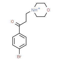ChemSpider 2D Image | 4-[3-(4-Bromophenyl)-3-oxopropyl]morpholin-4-ium | C13H17BrNO2