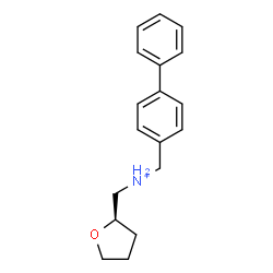 ChemSpider 2D Image | 4-Biphenylyl-N-[(2R)-tetrahydro-2-furanylmethyl]methanaminium | C18H22NO