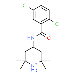 ChemSpider 2D Image | 4-[(2,5-Dichlorobenzoyl)amino]-2,2,6,6-tetramethylpiperidinium | C16H23Cl2N2O