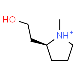 ChemSpider 2D Image | (2S)-2-(2-Hydroxyethyl)-1-methylpyrrolidinium | C7H16NO