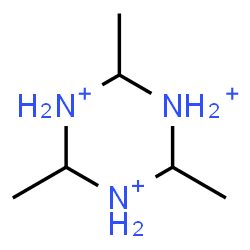 ChemSpider 2D Image | 2,4,6-Trimethyl-1,3,5-triazinanetriium | C6H18N3