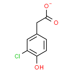 ChemSpider 2D Image | (3-Chloro-4-hydroxyphenyl)acetate | C8H6ClO3