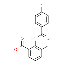 ChemSpider 2D Image | 2-[(4-Fluorobenzoyl)amino]-3-methylbenzoate | C15H11FNO3