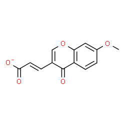 ChemSpider 2D Image | (2E)-3-(7-Methoxy-4-oxo-4H-chromen-3-yl)acrylate | C13H9O5