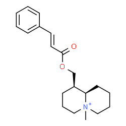 ChemSpider 2D Image | (1R,9aR)-5-Methyl-1-({[(2E)-3-phenyl-2-propenoyl]oxy}methyl)octahydro-2H-quinolizinium | C20H28NO2