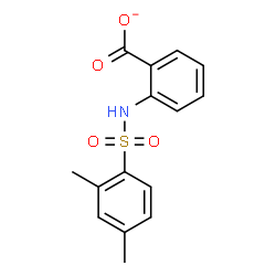 ChemSpider 2D Image | 2-{[(2,4-Dimethylphenyl)sulfonyl]amino}benzoate | C15H14NO4S