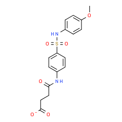 ChemSpider 2D Image | 4-({4-[(4-Methoxyphenyl)sulfamoyl]phenyl}amino)-4-oxobutanoate | C17H17N2O6S